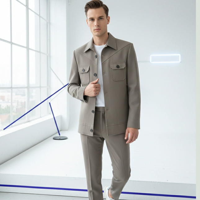 Men’s Blazer with Matching Pant Co-Ord Set Japanese Fabric (Code Set)(13889) – Premium Formal Suit | MG Fashion Flow